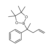 4,4,5,5-tetramethyl-2-(2-phenylpent-4-en-2-yl)-1,3,2-dioxaborolane结构式