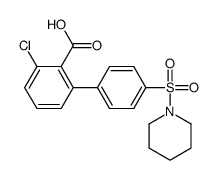 2-chloro-6-(4-piperidin-1-ylsulfonylphenyl)benzoic acid结构式