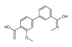 2-methoxy-4-[3-(methylcarbamoyl)phenyl]benzoic acid结构式