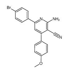 2-amino-3-cyano-4-(p-methoxyphenyl)-6-(p-bromophenyl)pyridine结构式