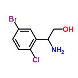 2-Amino-2-(5-bromo-2-chlorophenyl)ethanol结构式