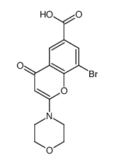 8-bromo-2-morpholino-4-oxo-4H-chromene-6-carboxylic acid Structure