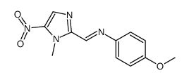 N-(4-methoxyphenyl)-1-(1-methyl-5-nitroimidazol-2-yl)methanimine Structure
