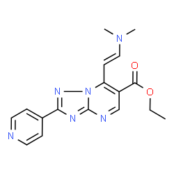 Ethyl 7-[(E)-2-(dimethylamino)vinyl]-2-pyridin-4-yl[1,2,4]triazolo[1,5-a]pyrimidine-6-carboxylate Structure