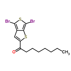 1-(4,6-二溴噻吩并[3,4-b]噻吩-2-基)-1-辛酮结构式
