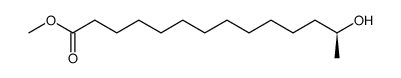 (+)-(S)-13-Hydroxytetradecansaeure-methylester结构式