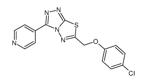 6-((4-chlorophenoxy)methyl)-3-(pyridin-4-yl)[1,2,4]triazolo[3,4-b][1,3,4]thiadiazole Structure