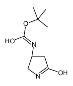 (R)-tert-butyl 5-oxopyrrolidin-3-ylcarbamate Structure