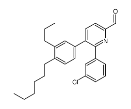 6-(3-chlorophenyl)-5-(4-hexyl-3-propylphenyl)pyridine-2-carbaldehyde结构式