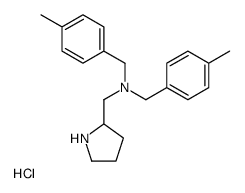 Bis-(4-Methyl-benzyl)-pyrrolidin-2-ylmethyl-amine hydrochloride结构式