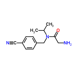 N-(4-Cyanobenzyl)-N-isopropylglycinamide结构式