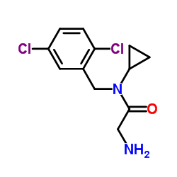 N-Cyclopropyl-N-(2,5-dichlorobenzyl)glycinamide结构式
