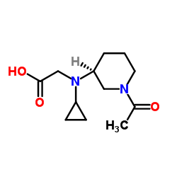 N-[(3S)-1-Acetyl-3-piperidinyl]-N-cyclopropylglycine结构式