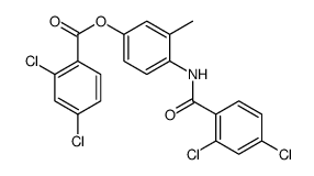 2,4-二氯-N-[2-甲基-4-(2,4-二氯苯甲酰氧基)苯基]苯甲酰胺结构式