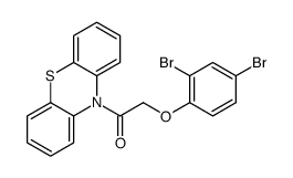 2-(2,4-dibromophenoxy)-1-phenothiazin-10-ylethanone结构式