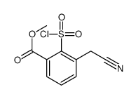 methyl 2-chlorosulfonyl-3-(cyanomethyl)benzoate结构式