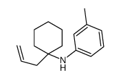 3-methyl-N-(1-prop-2-enylcyclohexyl)aniline Structure