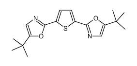 5-tert-butyl-2-[5-(5-tert-butyl-1,3-oxazol-2-yl)thiophen-2-yl]-1,3-oxazole Structure