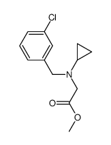 methyl 2-[(3-chlorophenyl)methyl-cyclopropylamino]acetate结构式