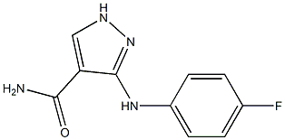 3-(4-Fluoro-phenylamino)-1H-pyrazole-4-carboxylic acid amide Structure