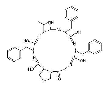 cyclo(glycyl-prolyl-phenylalanyl-valyl-phenylalanyl-phenylalanyl)结构式