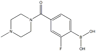 2-Fluoro-4-(4-methyl-1-piperazinylcarbonyl)benzeneboronic acid structure