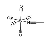 acetonitrile (pentacarbonyl)tungsten(0) Structure