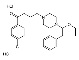 1-(4-chlorophenyl)-4-[4-(1-ethoxy-2-phenylethyl)piperazin-1-yl]butan-1-one,dihydrochloride Structure