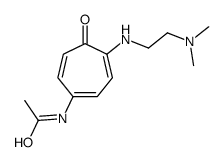 N-[4-[[2-(Dimethylamino)ethyl]amino]-5-oxo-1,3,6-cycloheptatrien-1-yl]acetamide structure