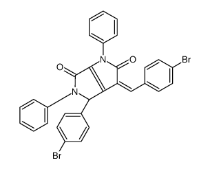 Pyrrolo(3,4-b)pyrrole-2,6(1H,3H)-dione, 4,5-dihydro-4-(4-bromophenyl)- 3-((4-bromophenyl)methylene)-1,5-diphenyl- picture