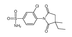 3-chloro-4-(3-ethyl-3-methyl-2,5-dioxopyrrolidin-1-yl)benzenesulfonamide结构式