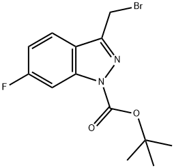 tert-butyl 3-(bromomethyl)-6-fluoro-1H-indazole-1-carboxylate Structure
