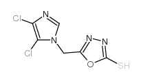 5-[(4,5-二氯-1H-咪唑-1-基)甲基]-1,3,4-噁二唑-2-硫醇结构式