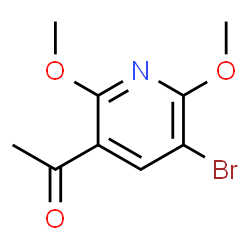1-(5-Bromo-2,6-dimethoxy-3-pyridinyl)-ethanone结构式