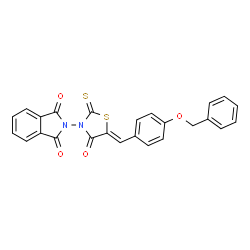 2-(5-([4-(BENZYLOXY)PHENYL]METHYLENE)-4-OXO-2-THIOXO-1,3-THIAZOLAN-3-YL)-1H-ISOINDOLE-1,3(2H)-DIONE结构式