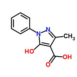 5-羟基-3-甲基-1-苯基-1H-吡唑-4-羧酸结构式