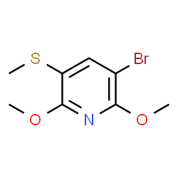 5-Bromo-2,6-dimethoxy-3-methylsulfanylpyridine structure