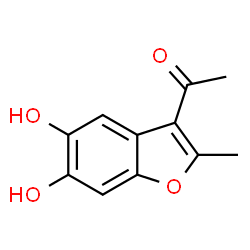 Ethanone, 1-(5,6-dihydroxy-2-methyl-3-benzofuranyl)- (9CI)结构式