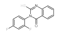 3-(2,4-二氟苯基)-2-疏基-3H-喹唑啉-4-酮结构式