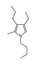 1-butyl-4-ethyl-2-methyl-3-propylpyrrole结构式