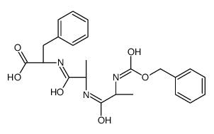 (2S)-3-phenyl-2-[[(2S)-2-[[(2S)-2-(phenylmethoxycarbonylamino)propanoyl]amino]propanoyl]amino]propanoic acid结构式