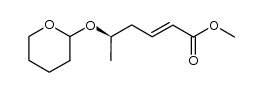 (5R,E)-methyl 5-((tetrahydro-2H-pyran-2-yl)oxy)hex-2-enoate Structure