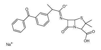 alpha-Methyl-3-(benzoyl) benzyl penicillin sodium结构式