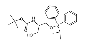 tert-butyl [(1R)-2-(tert-butyldiphenylsilyloxy)-1-(hydroxymethyl)-ethyl]carbamate结构式