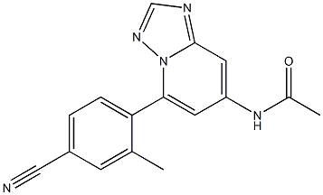 N-(5-(4-cyano-2-methylphenyl)-[1,2,4]triazolo[1,5-a]pyridin-7-yl)acetamide Structure