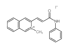Isoquinolinium,2-methyl-3-[3-oxo-3-(phenylamino)-1-propen-1-yl]-, iodide (1:1) picture