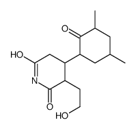 4-(3,5-dimethyl-2-oxo-cyclohexyl)-3-(2-hydroxyethyl)piperidine-2,6-dio ne结构式