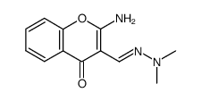 2-amino-3-((2,2-dimethylhydrazono)methyl)-4H-chromen-4-one结构式