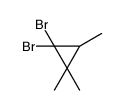 1,1-dibromo-2,2,3-trimethylcyclopropane Structure
