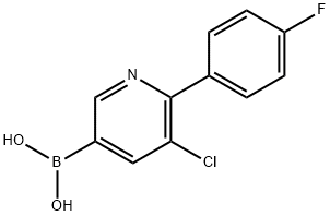 5-Chloro-6-(4-fluorophenyl)pyridine-3-boronic acid结构式